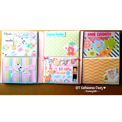 Kit de Papel Cartulina Amor Chiquito Niña Papel Memory Kits