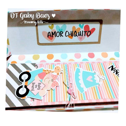 Kit de Papel Cartulina Amor Chiquito Niña Papel Memory Kits