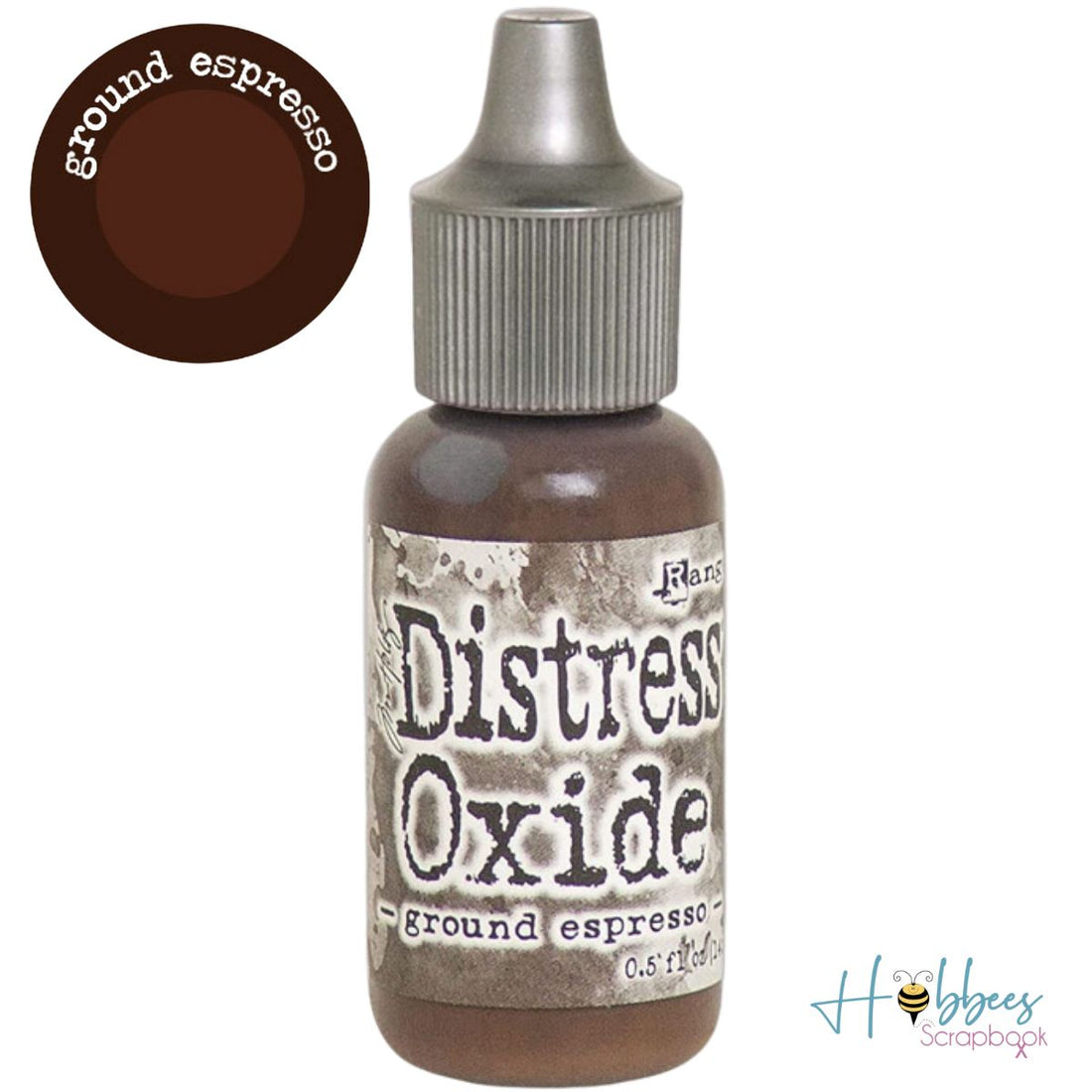 Distress Oxides Reinker Ground Espresso / Gotero para Recargar Cojín de Tinta Ground Espresso Tintas Tim Holtz - Ranger