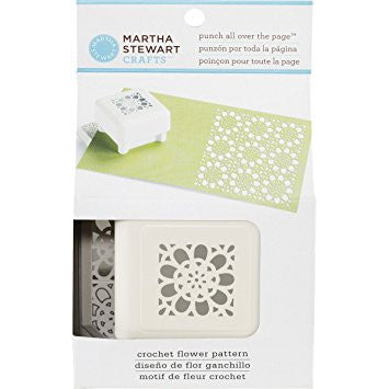 All Over the Page Crochet Flower Pattern / Perforadora Flor Moños Descontinuado Martha Stewart