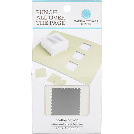 All Over the Page Scallop Square / Perforadora Cuadrado con Borde Descontinuado Martha Stewart
