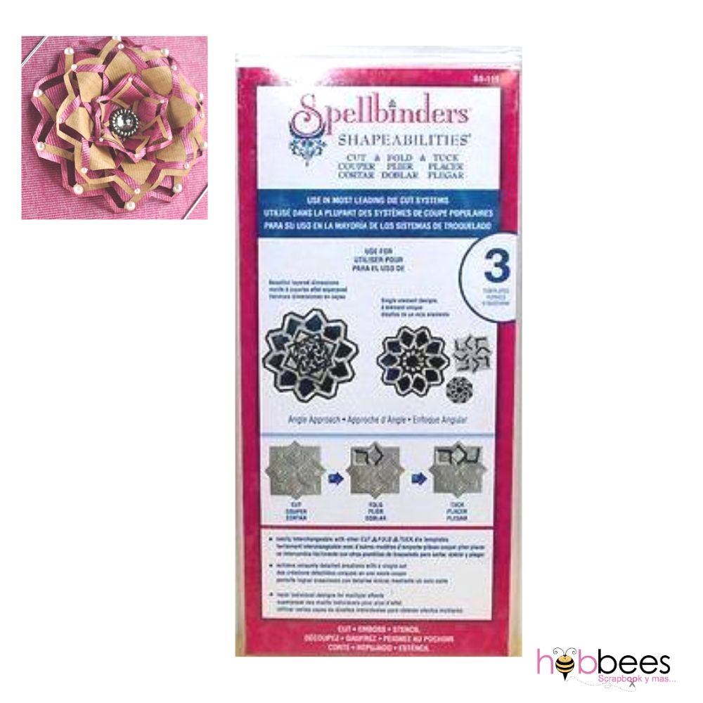 Suaje de Corte de Flor 3D 1  / Angle Approach Dados de Corte / Suajes / Troqueles Spellbinders