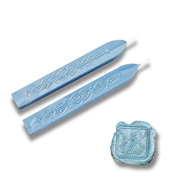 Sealing Wax Sticks W/Wick Blue / 3 Barras de Lacre Azul Adornos / Embellishments Manuscript