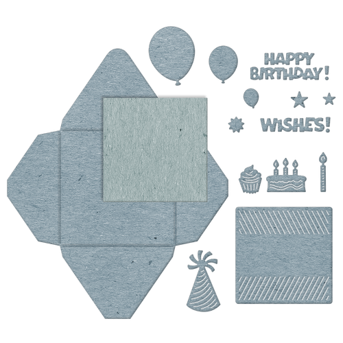 Happy Birthday Gift Envelope / Suaje de Corte de Sobre y Tarjeta Descontinuado Cheery Lynn Designs