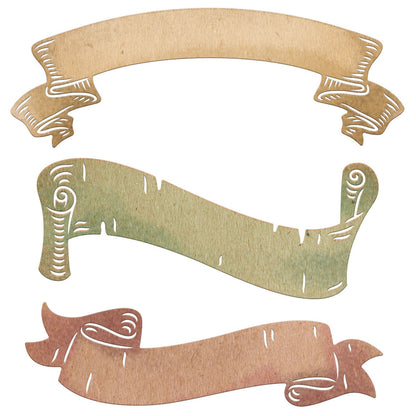 Weathered Scrolls Die / Suajes de Etiquetas Tipo Antigüo Descontinuado Cheery Lynn Designs