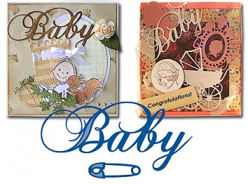 Baby Text &amp; Safety Pin / Bebe y Segurito Descontinuado Marianne design