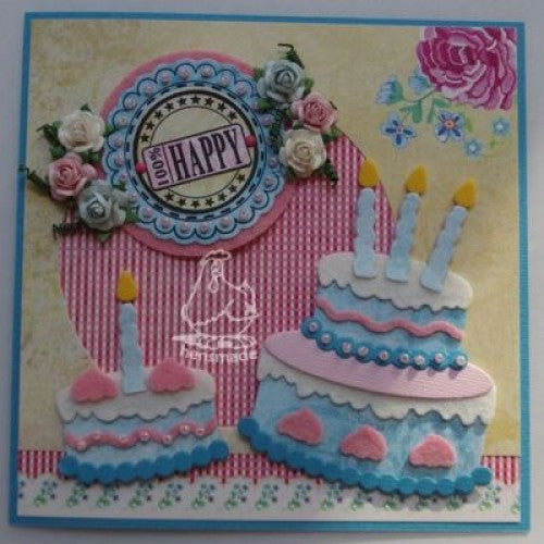 Birthday Cake Dies / Suajes de Pastel y Velita Dados de Corte / Suajes / Troqueles Marianne design