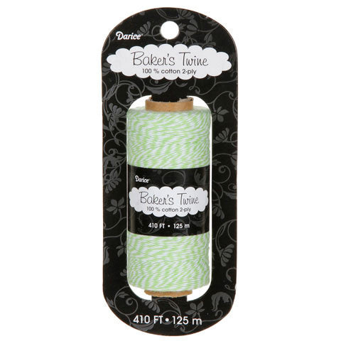 Bakers Twine Cotton Lime-White / Rollo de Hilo Twine 125 metros Lima-Blanco Descontinuado Darice