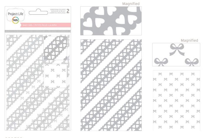 Embossing Folder Baby Girl / Folder de Grabado Niña Descontinuado Project Life