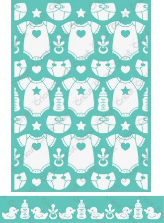 Folder de Grabado / Embossing Folder Baby Shower Descontinuado Cuttlebug