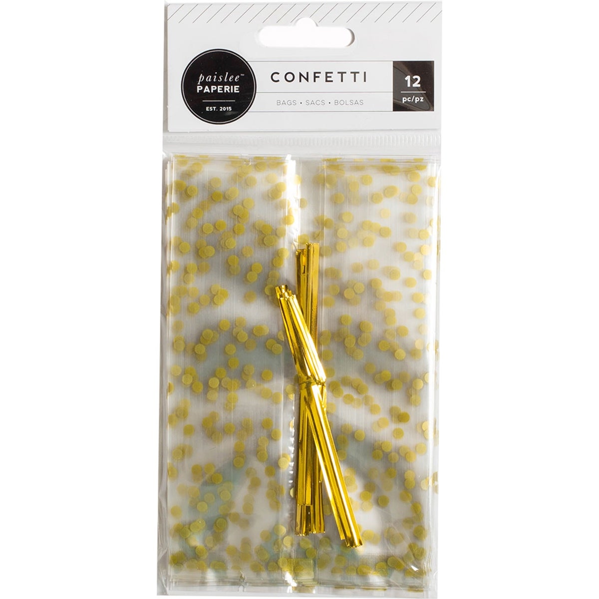 Paislee Confetti Cellophane Treat Bags / Bolsas de Celofan Confetti Dorado Descontinuado Pink Paislee