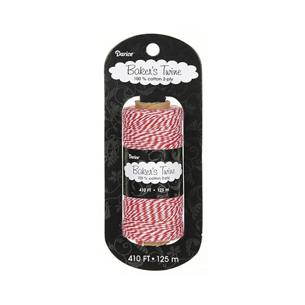Bakers Twine Cotton Red-White / Rollo de Hilo Twine 125 metros Rojo-Blanco Descontinuado Darice