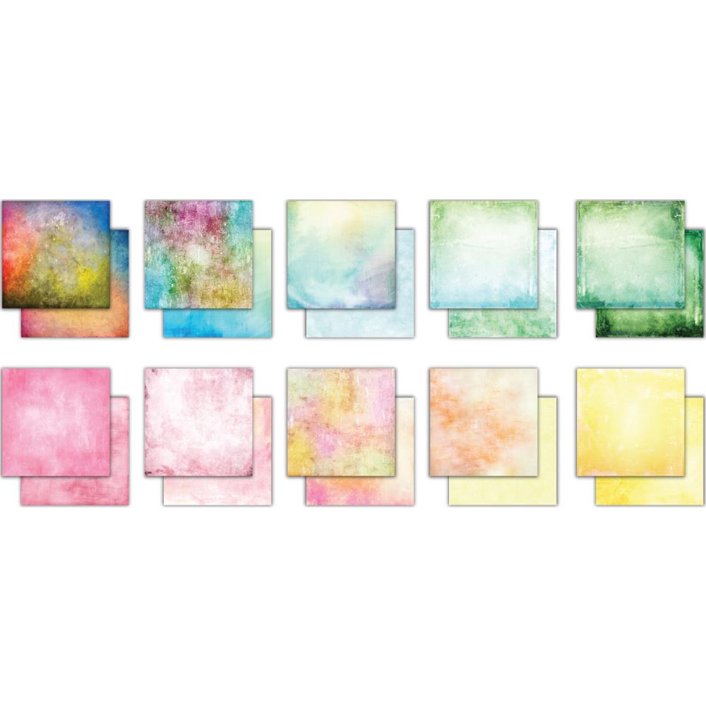 Grunge-Light Tone Paper Pack / Papel Doble Cara Tonos Claros Papel Craft Consortium