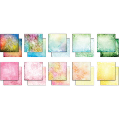 Grunge-Light Tone Paper Pack / Papel Doble Cara Tonos Claros Papel Craft Consortium