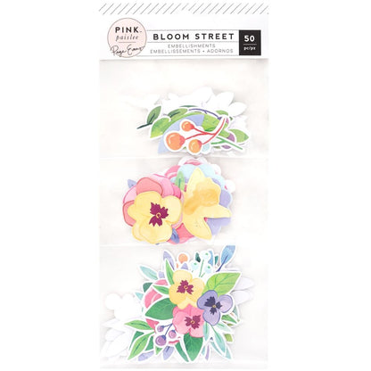 Bloom Street Cardstock Die-Cuts / Recortes de Figuras Florales Floreciendo Descontinuado Pink Paislee