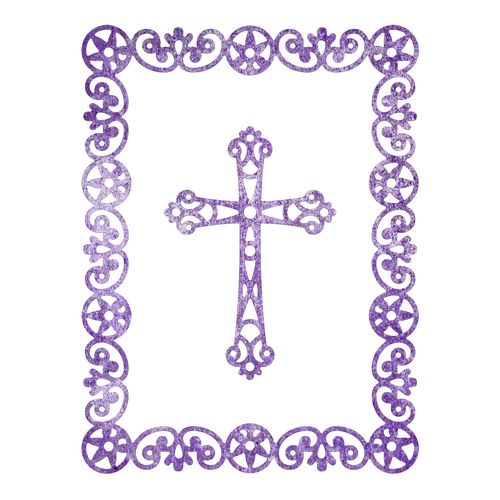 Frame with Cross / Cruz con Marco Descontinuado Cheery Lynn Designs