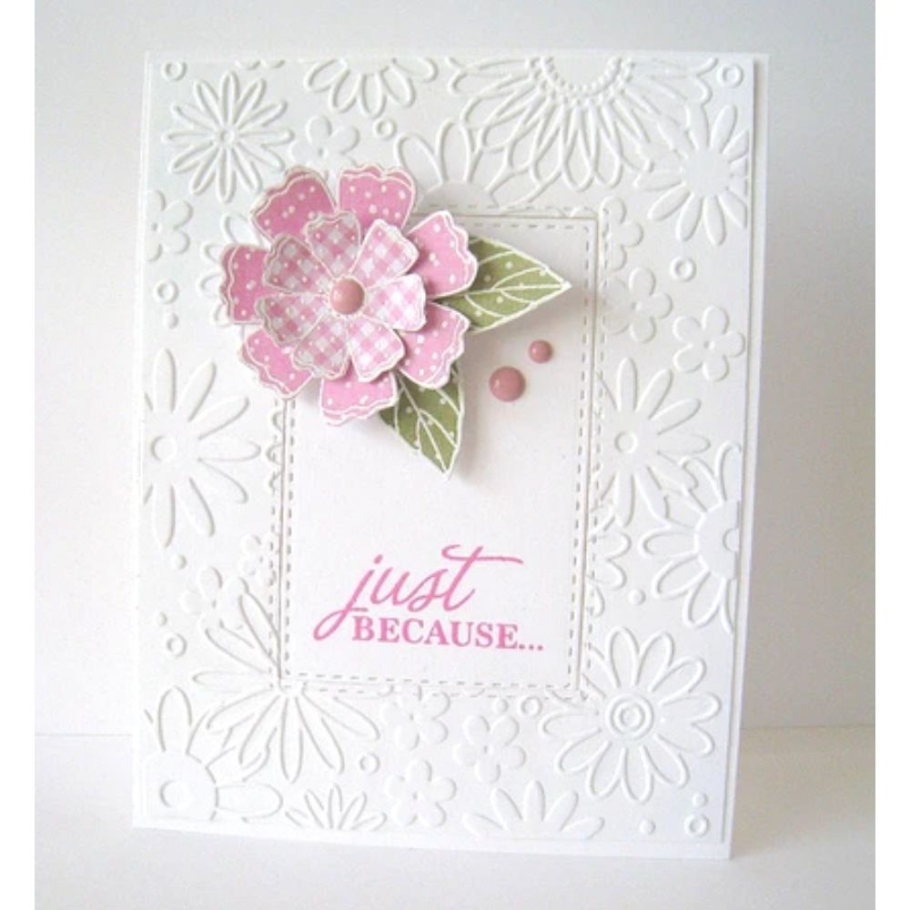 Flower Frenzy Embossing Folder / Folder de Grabado Flores Frenesí Descontinuado Darice