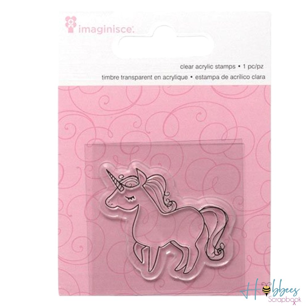 Clear Acrylic Stamp / Sello de Polímero Unicornio Sellos Imaginisce