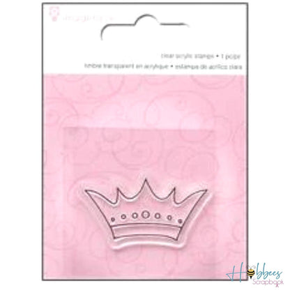 Clear Acrylic Stamp Crown / Sello de Polímero Corona Sellos Imaginisce