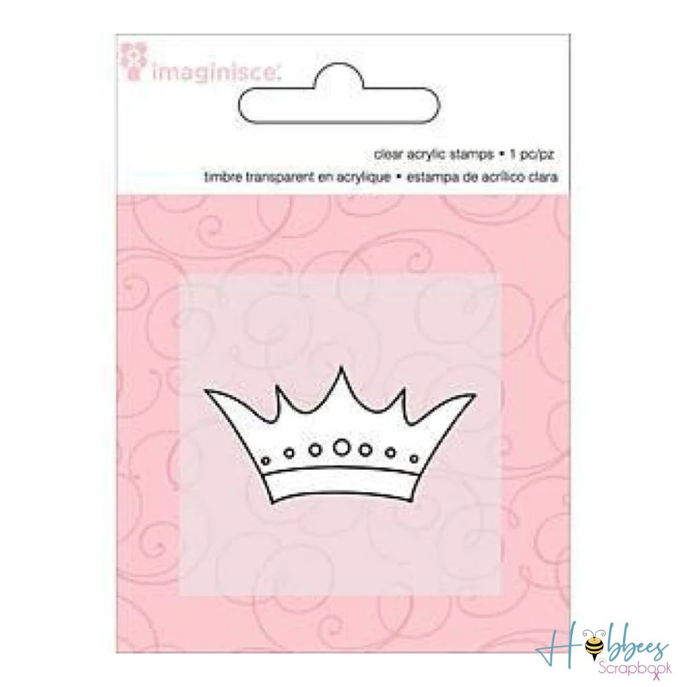 Clear Acrylic Stamp Crown / Sello de Polímero Corona Sellos Imaginisce