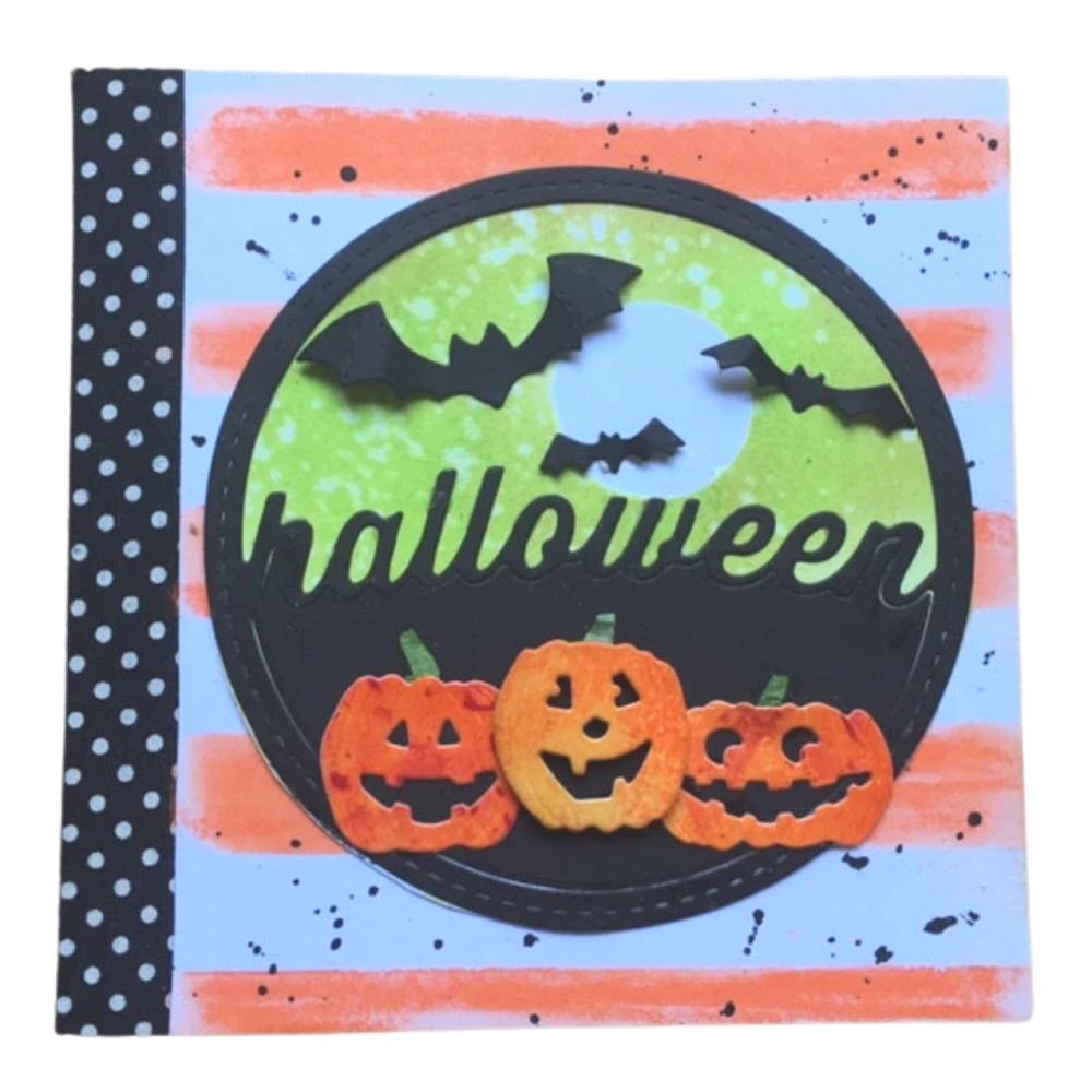 Stitched Halloween Circle Frame Die / Suaje de Marco de Halloween Dados de Corte / Suajes / Troqueles Memory Box