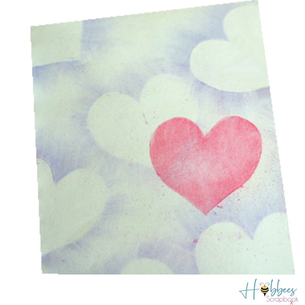 Hearts Collective Hearts Stencil / Estencil de Corazones