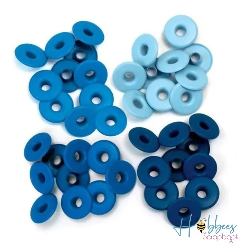 Wide Eyelets Blues / Ojillos Anchos Azules Adornos / Embellishments We R Memory Keepers