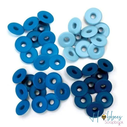 Wide Eyelets Blues / Ojillos Anchos Azules Adornos / Embellishments We R Memory Keepers