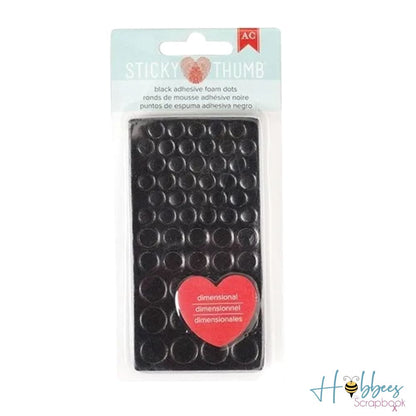 Black Adhesive Foam Dots / Puntos de Espuma Adhesiva Negros Adhesivos / Pegamentos American Crafts