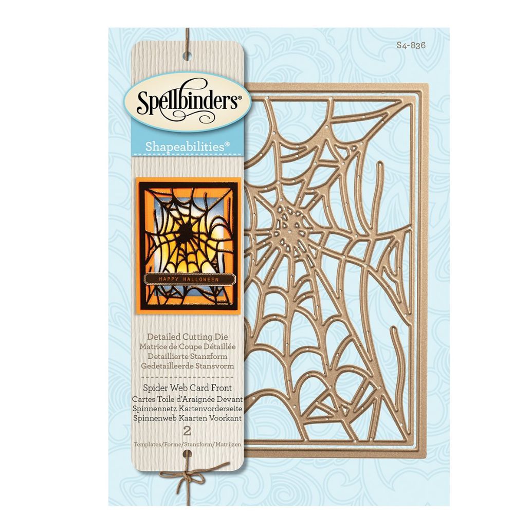 Spider Web Card Front Die / Suaje de Corte de Fondo de Telaraña Dados de Corte / Suajes / Troqueles Spellbinders