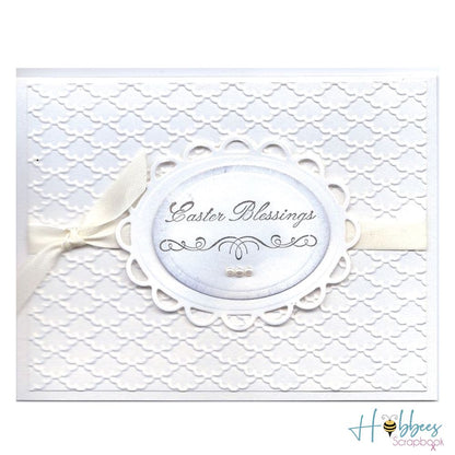 Lacey Ovales Dies and Emboss / Suaje y Realce Ovalos con Encaje Descontinuado Spellbinders