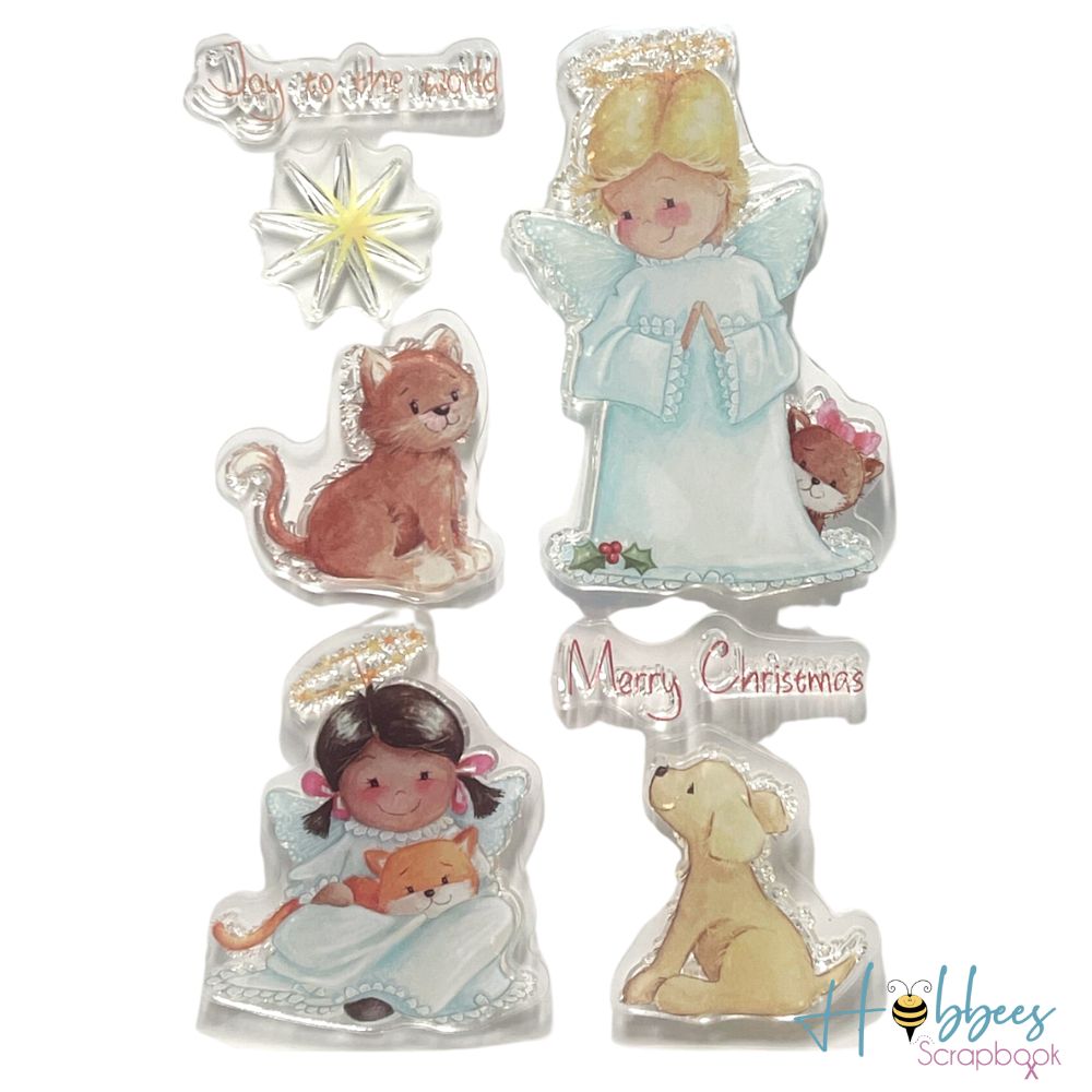 Angels Clear Stamps / Sellos de Ángeles Navidad Sellos Craft Consortium