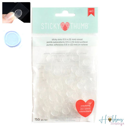 Raised Sticky Dots 1/2&quot; / 150 Puntos Adhesivos en Relieve 12 mm Adhesivos / Pegamentos American Crafts