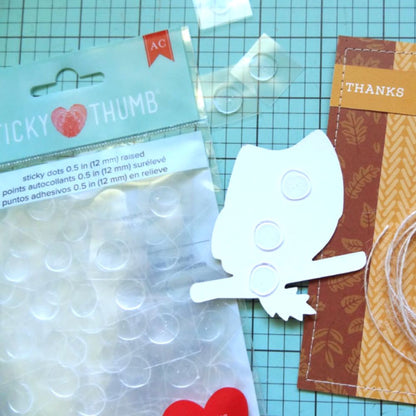 Raised Sticky Dots 1/2&quot; / 150 Puntos Adhesivos en Relieve 12 mm Adhesivos / Pegamentos American Crafts