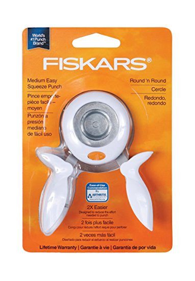 Circle Medium Easy Squeeze Punch 1&quot; / Perforadora Círculo Mediano 2.5cm Perforadoras Fiskars
