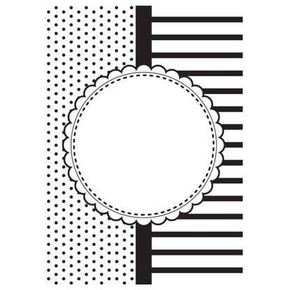 Circle Frame Embossing Folder / Folder de Grabado de Marco Círculo Escalopado Descontinuado C Gull
