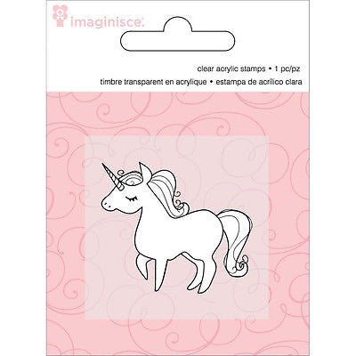 Clear Acrylic Stamp / Sello de Polímero Unicornio Sellos Imaginisce