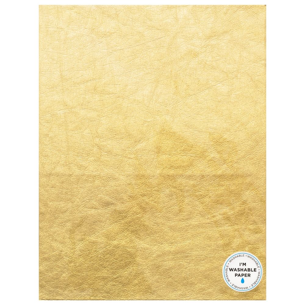 Washable Faux Leather Paper Gold / Papel Lavable Imitación Piel Dorado Papel, Hojas Sueltas American Crafts