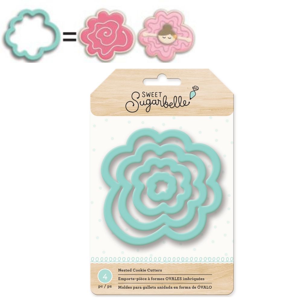 Nested Cookie Cutter Set Flower / 4 Cortadores de Galletas Repostería Sugarbelle