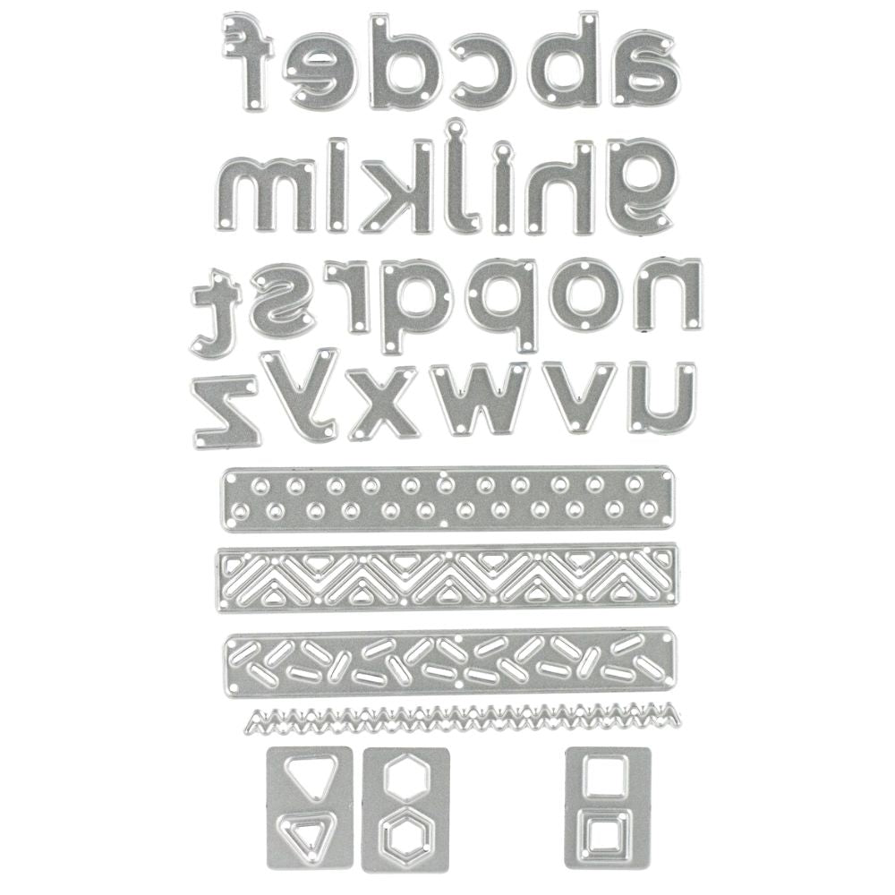 Pop Art Lowercase Thinlits Die / Suajes de Alfabeto Minúsculas Descontinuado Sizzix