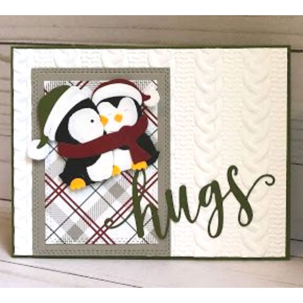 Hugging Penguins Die / Suaje de Pingüinos Dados de Corte / Suajes / Troqueles Cottage Cutz