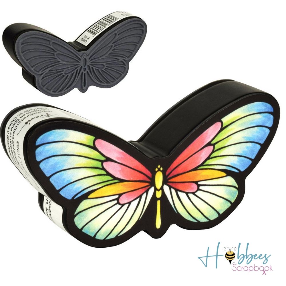 Butterfly Stretch Rubber Stamp / Sello de Goma Mariposa Sellos Stampendous