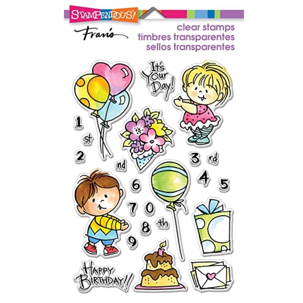 Birthday Kids Clear Stamps / Sellos de Cumpleaños Sellos Stampendous