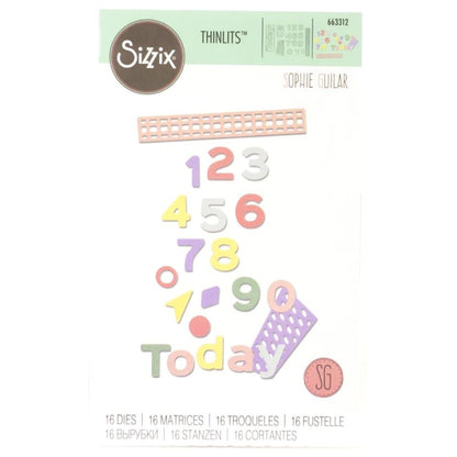 Pop Art Numbers Thinlits Die / Suajes de Números y Símbolos Descontinuado Sizzix