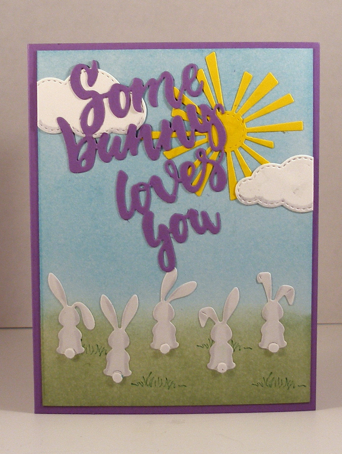 Some Bunny Loves You Die / Suaje de Conejos y Frase Dados de Corte / Suajes / Troqueles Cottage Cutz