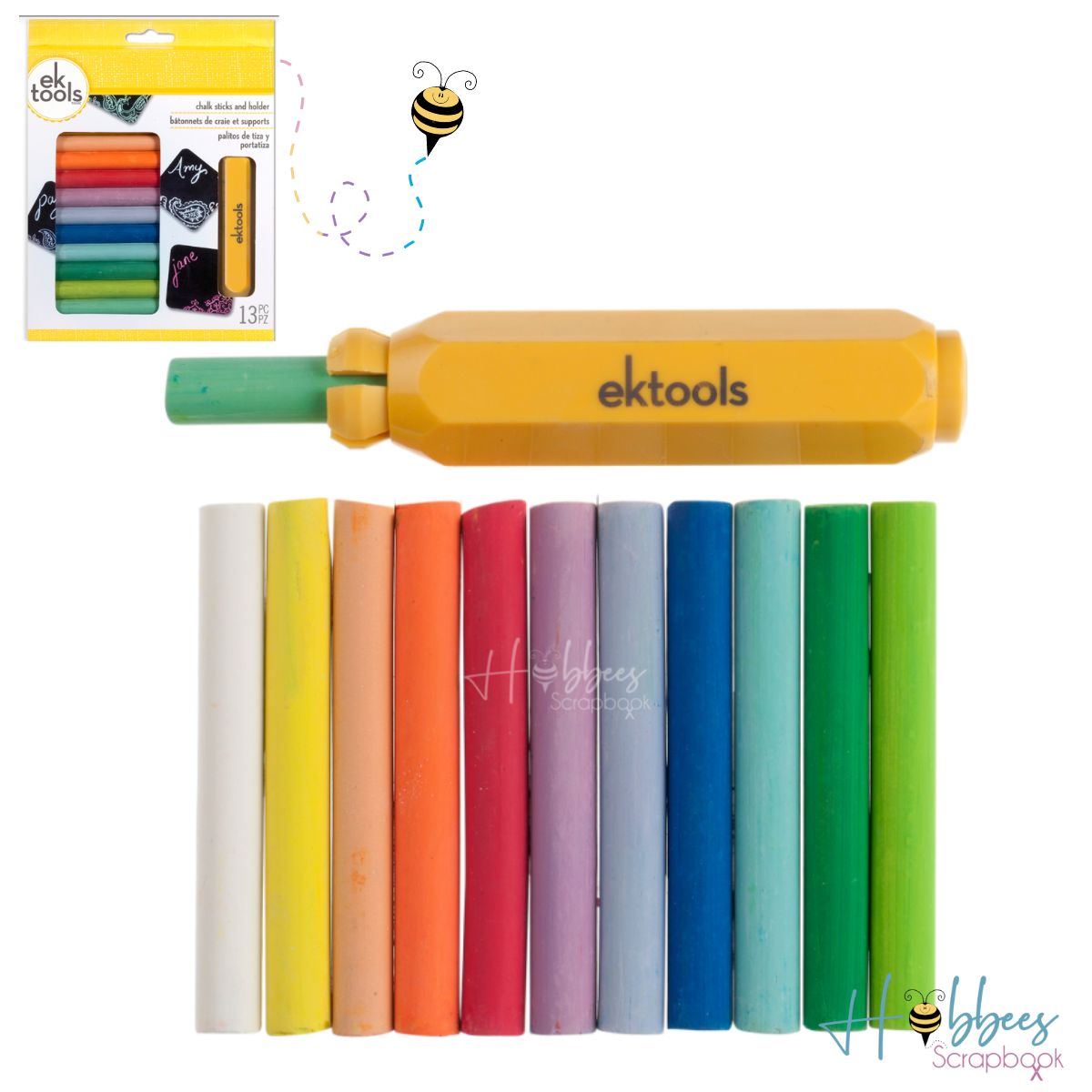 Pastel Classic Chalk and Holder / Sujetador de Gises y Gises Color Pastel  Ek Success