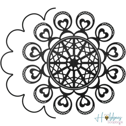 Kissimee Doily w Angel Wing Die / Suaje de Blonda con Corazones Dados de Corte / Suajes / Troqueles Cheery Lynn Designs