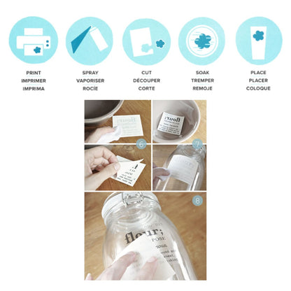 Spin It Water Slide Paper / Papel Transferible Acetato y Especializados We R Memory Keepers