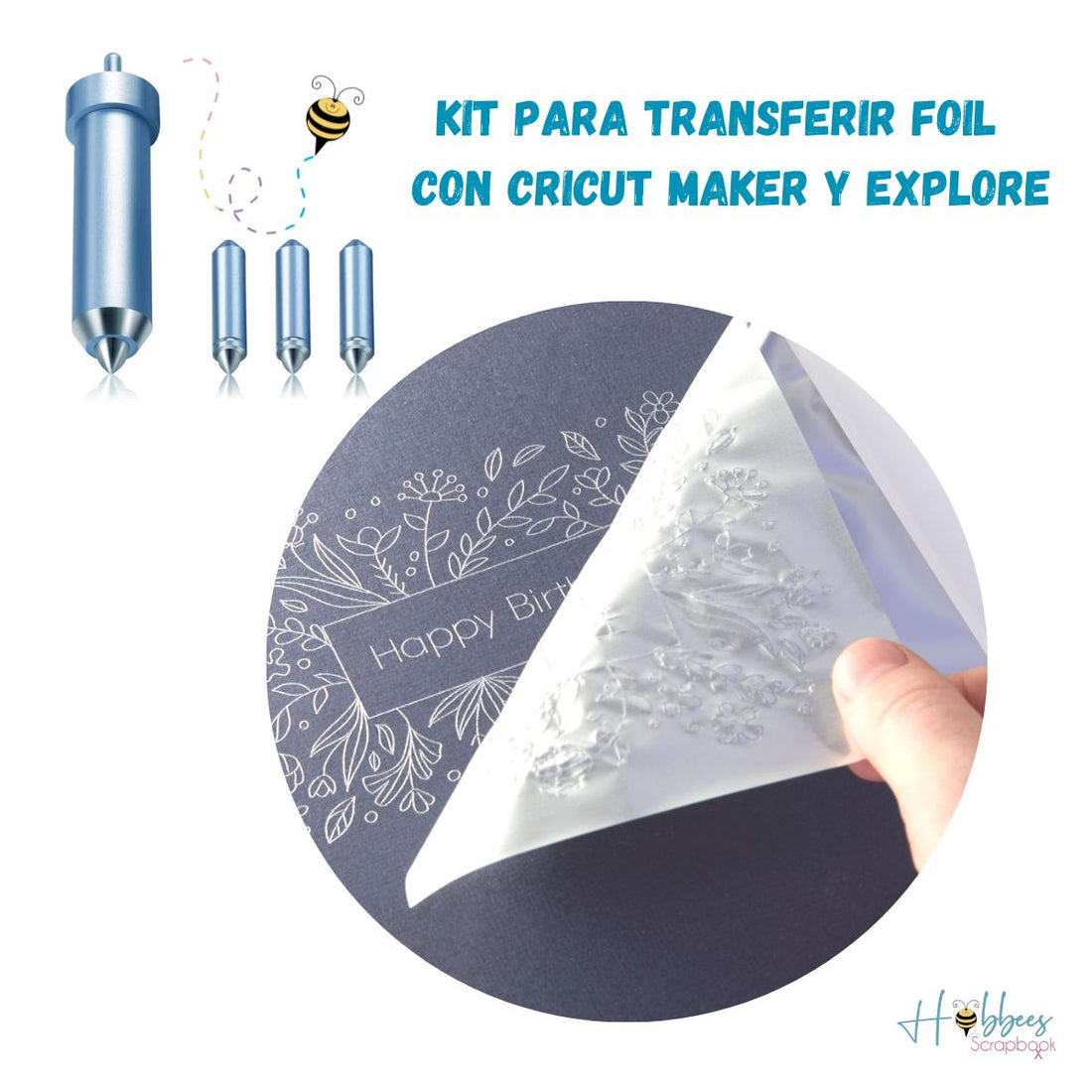 Kit de Transferencia de Foil para Máquinas Cricut Navajas y cuchillas para máquinas Hobbees