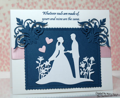 Garden Bride &amp; Groom Die /  Suaje de Novios en Jardín Descontinuado Cottage Cutz